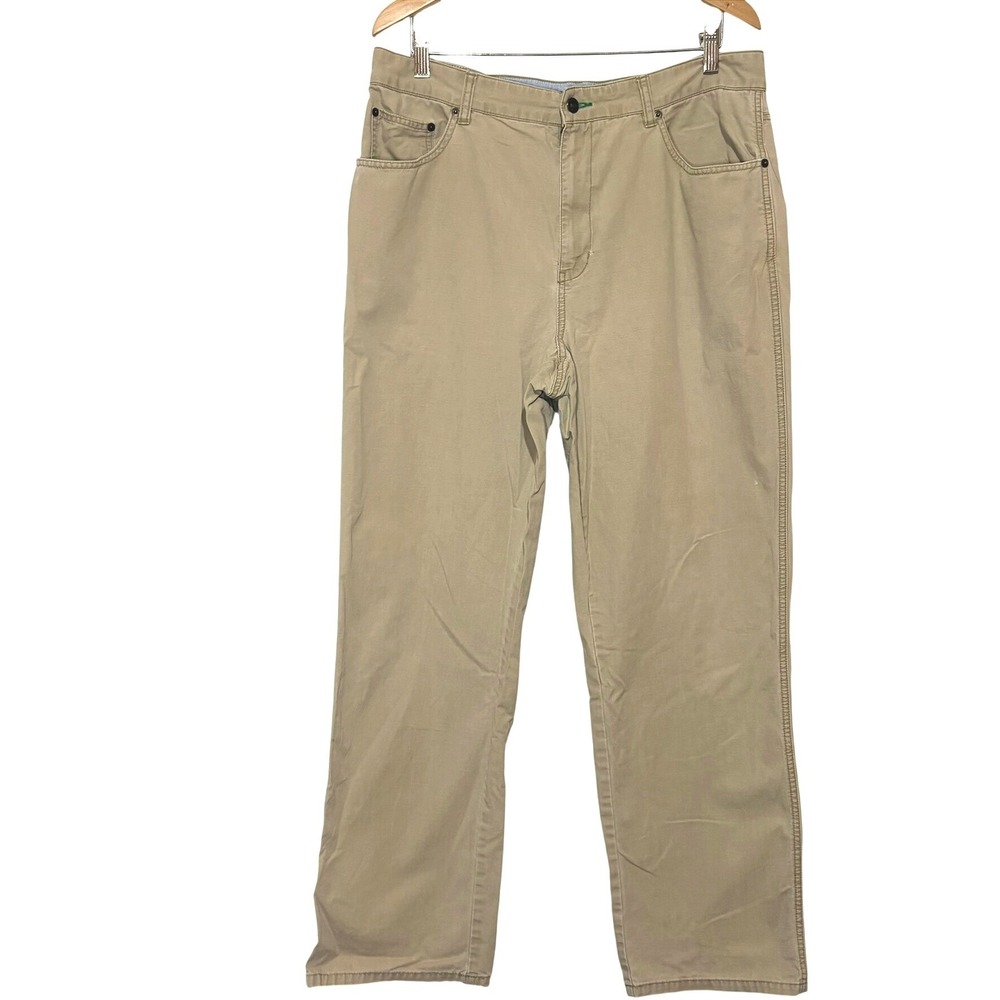 Tommy Hilfiger Vintage Y2K Khaki Chino Pants Mens 36x32‎ Tan Cotton Canvas